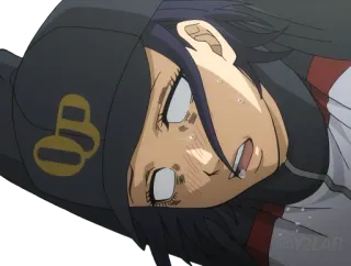 😵 Anime, Charakter, Frau, Schweiß, Erschöpft whatsapp sticker