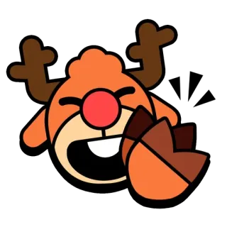 🌟 sticker, cartoon, reindeer, animal, cute telegram sticker