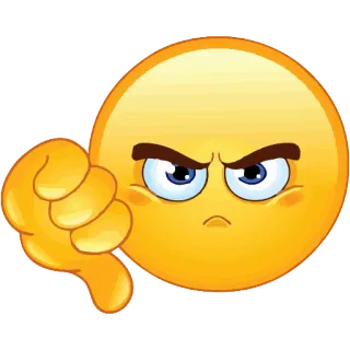 👎 Emoji, Daumen runter, Dislike, Negativ telegram sticker