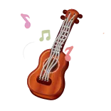 🎁 ukulele, musique, instrument, acoustique, cordes, guitare whatsapp sticker