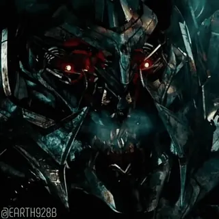 🧐 Megatron Transformers Megatron, Transformers, robot, méchant, science-fiction, Decepticon, militaire telegram sticker