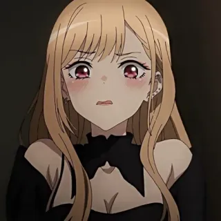🥟 anime, cute, girl, blonde hair, sad telegram sticker