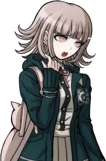 🌟 Chiaki Nanami Danganronpa Anime, Jogo, Garota, Personagem, Cabelo Rosa, Danganronpa, Chiaki Nanami telegram sticker