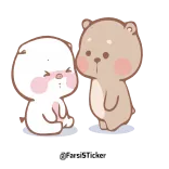 🥺 @buciibear urso, fofo, desenho animado, ilustração, animal telegram sticker