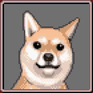 🐕 cachorro, shiba inu, pixel art, animal de estimação, fofo, animal telegram sticker