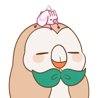 ☺️ Rowlet Pokemon pokemon, rowlet, mignon, hibou, oiseau telegram sticker