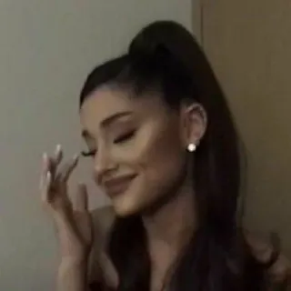 ☺️ Ariana Grande Sänger, Promi, Popstar, Musik, Frau, Porträt whatsapp sticker