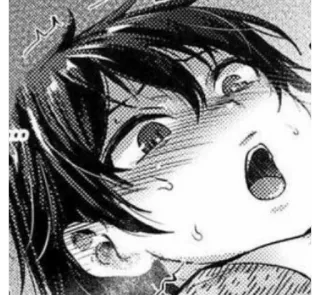 🥵 anime, manga, shocked, expression whatsapp sticker