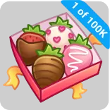 🎁 1 of 100K สตรอว์เบอร์รีเคลือบช็อกโกแลต, ของหวาน, ขนม, อาหาร, วันวาเลนไทน์, รุ่นลิมิเต็ด telegram sticker