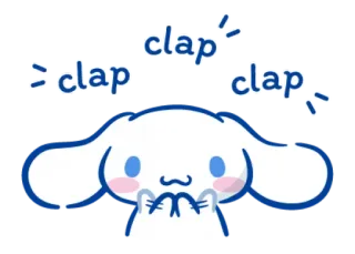 🐰 clap clap clap clapping, cute, cartoon, celebration telegram sticker