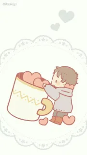 ❤️ amor, corazón, lindo, dibujos animados, adorable, kawaii, San Valentín, ilustración telegram sticker