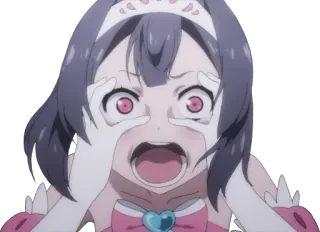 😱 anime, princesa, assustado, chocado, desenho animado, animado telegram sticker