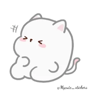 🐱 кот, животное, милый, стикер, мультфильм, каваии whatsapp sticker