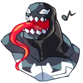 👅 Venom Venom, Marvel, Aufkleber, Superheld, Symbiont, Comics telegram sticker