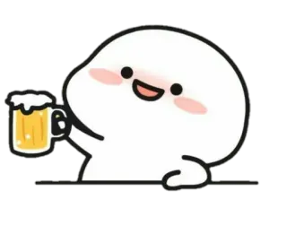 🍺 Dibujos animados, Bebiendo, Cerveza, Lindo, Fiesta whatsapp sticker