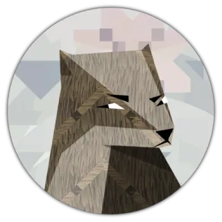 😶 animal, wolf, geometric, sticker telegram sticker