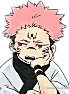 😒 Sukuna Jujutsu Kaisen Anime, Manga, Jujutsu Kaisen, Sukuna, Ryomen Sukuna, Fiktive Figur telegram sticker