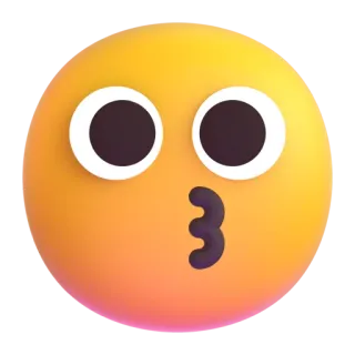 😗 อิโมจิ, จูบ, สีหน้า, ใบหน้า telegram sticker
