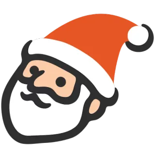 🎅 Santa Claus Święty Mikołaj, Boże Narodzenie, święta, świąteczny, ikona, kreskówka, portret telegram sticker