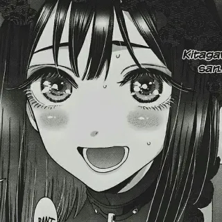 ❤️ Kitagawa Kitagawa san- Anime, Manga, Fille, Personnage, Joyeux whatsapp sticker