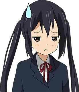 😓 Azusa Nakano K-On! anime, girl, student, cute, manga telegram sticker