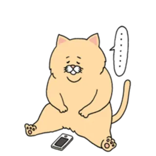 😫 cat, cartoon, sad, sitting, animal telegram sticker