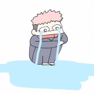 🤌 llorando, triste, dibujos animados, anime telegram sticker