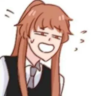 🎈 Cartoon, Anime, Ausdruck, Figur, lächelnd whatsapp sticker
