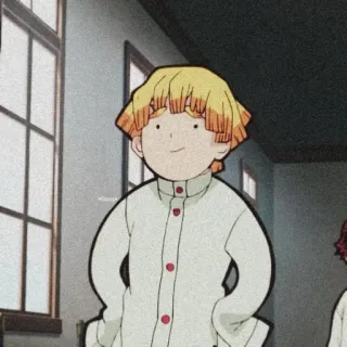 🤨 Zenitsu Agatsuma Demon Slayer Anime, Demon Slayer, Zenitsu, Chibi, Mignon, Manga telegram sticker