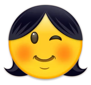😉 emoji, face, winking, smile telegram sticker
