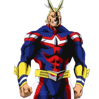 😏 All Might My Hero Academia anime, hero, superhero, muscle, manga telegram sticker