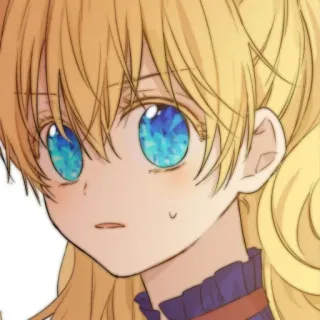 🪜 Anime, Dibujos animados, Chica, Rubia, Personaje telegram sticker