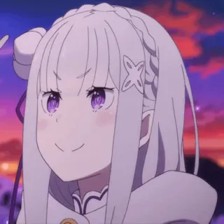 🤍 Emilia Re:Zero Anime, Re:Zero, Emilia, carina, altezzosa telegram sticker