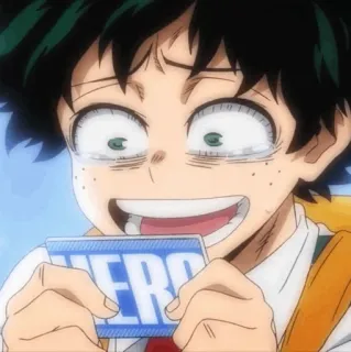 🥦 Izuku Midoriya My Hero Academia HERO 애니메이션, 나의 히어로 아카데미아, 미도리야 이즈쿠, 히어로 telegram sticker