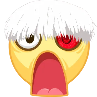 😮 Ken Kaneki Tokyo Ghoul Anime, Mangá, Tokyo Ghoul, Ken Kaneki, Ghoul, Emoji, Assustador telegram sticker