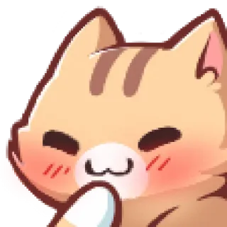 ☺️ kat, schattig, sticker, dier, katachtig telegram sticker