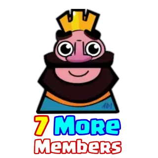 😍 7 More Members clash royale, rey, miembros, gaming, juego móvil whatsapp sticker