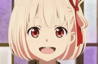 🤩 アニメ, キャラクター, 笑顔, 女の子, 幸せ, ポートレート telegram sticker