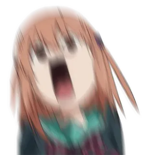 😱 Anime, Cô gái, Sốc, Biểu cảm, Hoạt hình telegram sticker