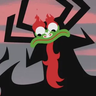 😕 Aku Samurai Jack Cartone animato, Cattivo, Mostro, Fuoco, Divertente, Malvagio whatsapp sticker