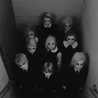 👽 horror, creepy, gothic, scary, black and white, vintage telegram sticker