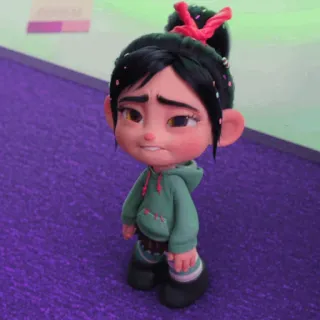 🥨 Vanellope von Schweetz Wreck-It Ralph vanellope, detona ralph, desenho animado, disney, personagem whatsapp sticker