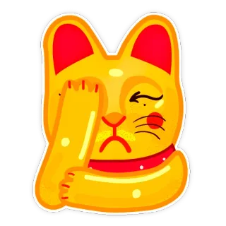 🤦‍♀ Glückskatze, Maneki Neko, Viel Glück, Katze, Winkekatze, Japanisch, Chinesisch telegram sticker