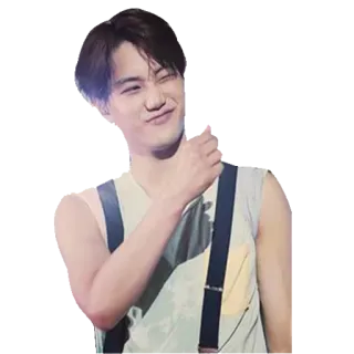 😉 Persona, Pollice in su, Casual, Sorridendo, K-pop, Artista whatsapp sticker