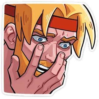 ⭐ man, character, angry, upset, face, expression, cartoon telegram sticker