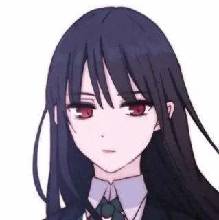 🍷 anime, girl, character, dark hair, portrait telegram sticker