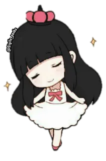 😌 @Sigilo_packs Dibujos animados, Chica, Lindo, Princesa, Chibi, Brillos, Kawaii telegram sticker