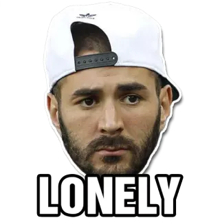 😔 LONELY одинокий, грустный, эмоция, мужчина, шляпа telegram sticker