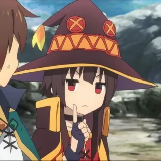 👆 Megumin Konosuba Anime, Manga, Mago, Magia, Ragazza telegram sticker