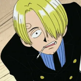 🎷 Sanji One Piece Anime, Zigarette, Kochen, Pirat, Manga whatsapp sticker